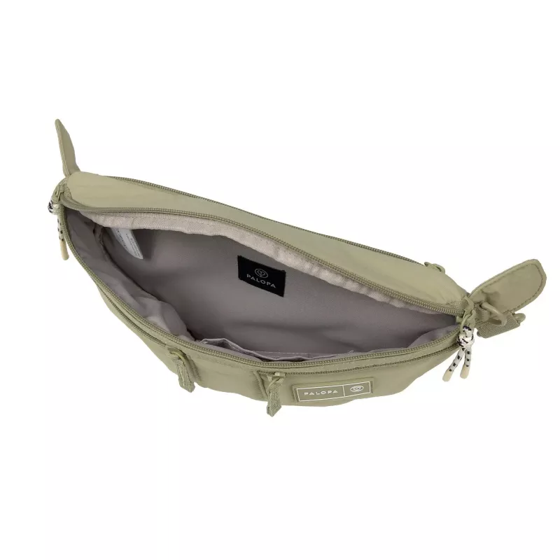 PALOPA Emma hondensnoepjestas heuptas crinkled nylon pale olive
