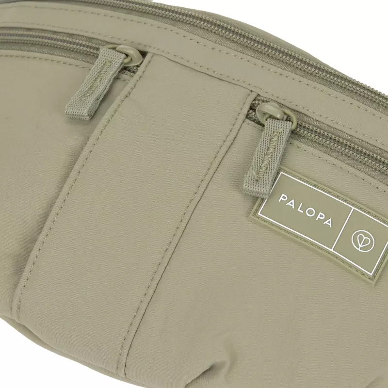 PALOPA Emma hondensnoepjestas heuptas crinkled nylon pale olive