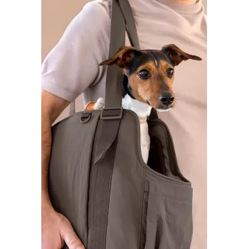 PALOPA Weda crinkled chocolade draagtas voor honden tot 10 kg