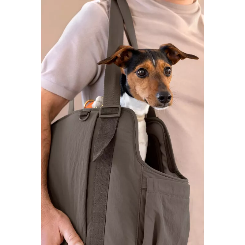 PALOPA Weda crinkled chocolade draagtas voor honden tot 10 kg