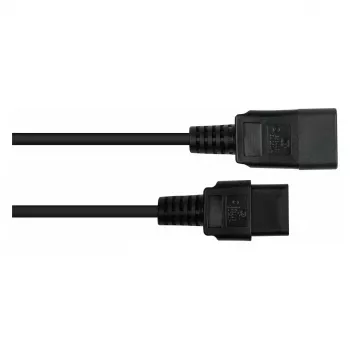 Kabelmeister stroomverlengkabel C20 naar C19, zwart, 1,5m