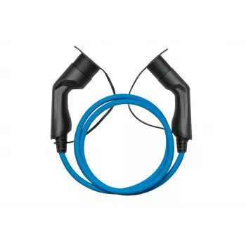kabelmeister® EV-laadkabel Mode 3, Type 2 stekker naar koppeling, 3-fasig, 16 A, 11 kW, blauw, 5 m