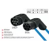 kabelmeister® EV-laadkabel Mode 3, Type 2 stekker naar koppeling, 3-fasig, 16 A, 11 kW, blauw, 5 m