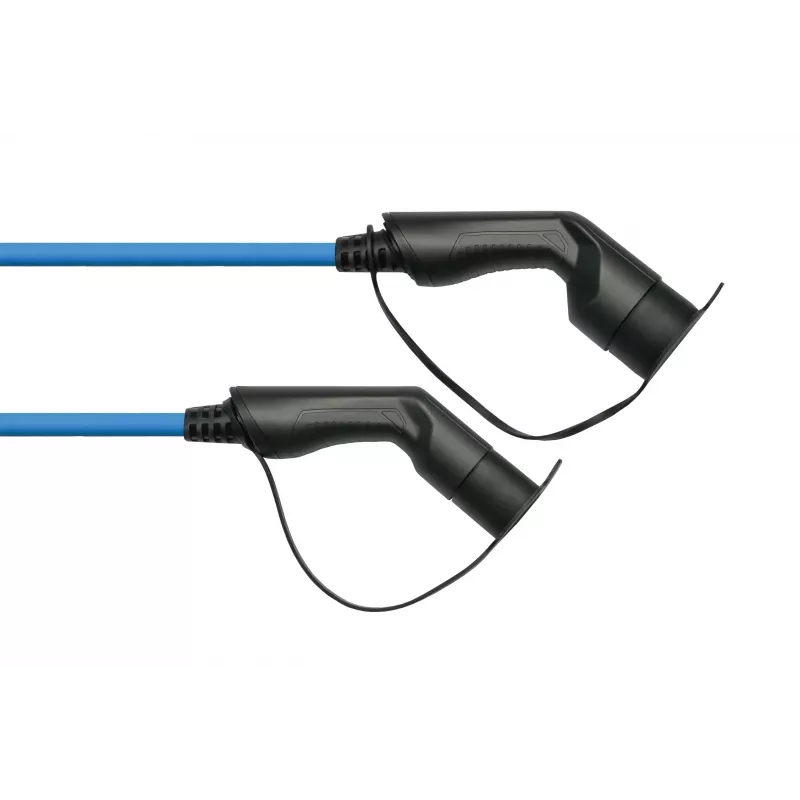 kabelmeister® EV-laadkabel Mode 3, Type 2 stekker naar koppeling, 3-fasig, 16 A, 11 kW, blauw, 5 m