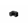 Kabelmeister netadapter C20 stekker naar C19 koppeling haaks op/neer - 16A 250V 4000W zwart