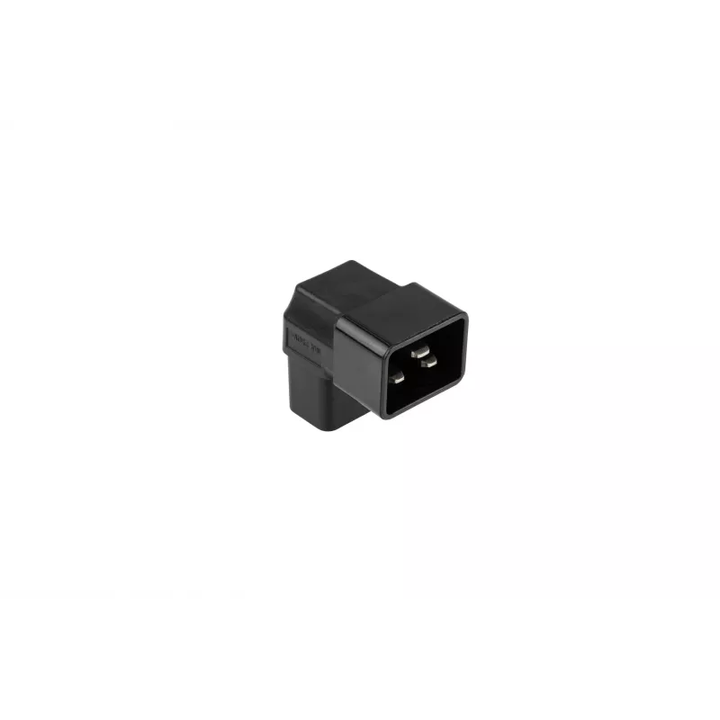 Kabelmeister netadapter C20 stekker naar C19 koppeling haaks op/neer - 16A 250V 4000W zwart