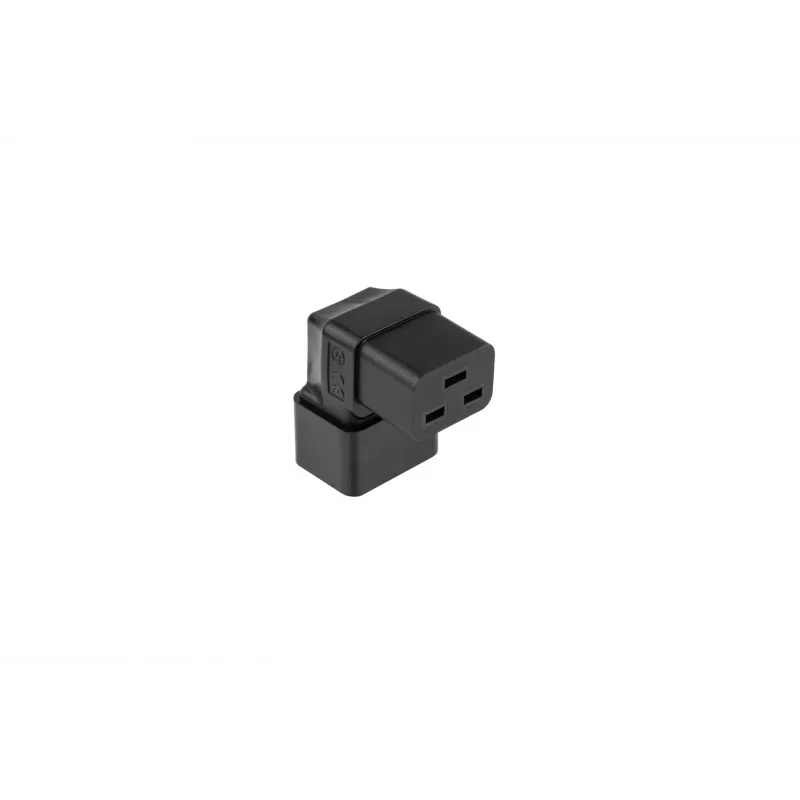 Kabelmeister netadapter C20 stekker naar C19 koppeling haaks op/neer - 16A 250V 4000W zwart
