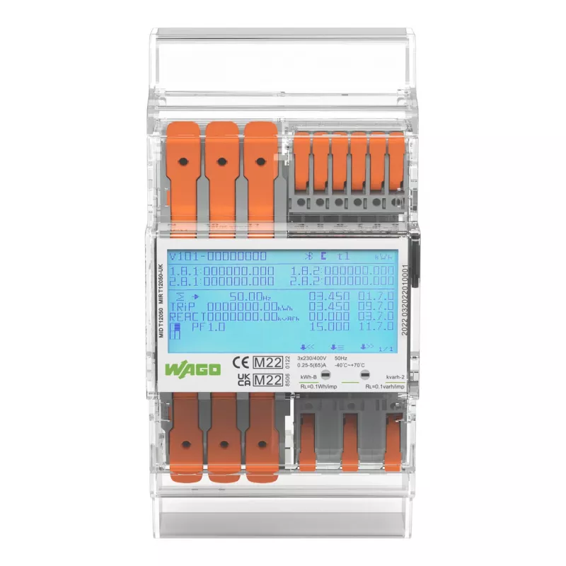 WAGO 879-3020 4PS digitale driefasige energiemeter 65 A MID-conform
