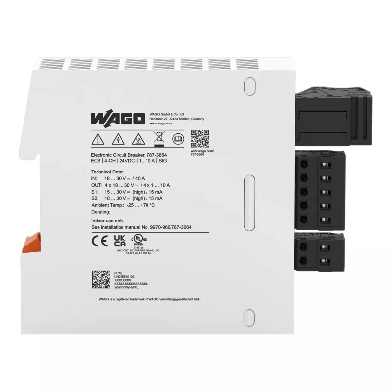WAGO 787-3664 elektronische leidingbeveiliging 4-kanaals 24 V DC