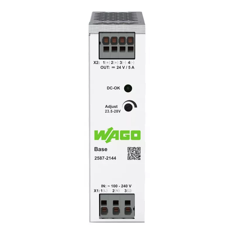 WAGO 2587-2144 primair geschakelde voeding Basis 1-fasig, 24 VDC, 5 A, 120 W, DIN-rail