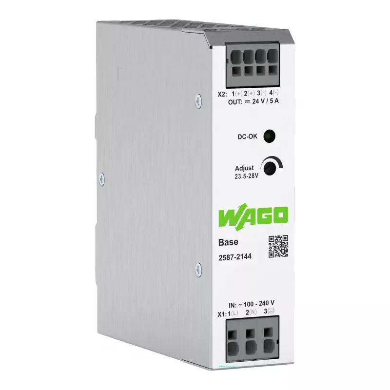 WAGO 2587-2144 primair geschakelde voeding Basis 1-fasig, 24 VDC, 5 A, 120 W, DIN-rail