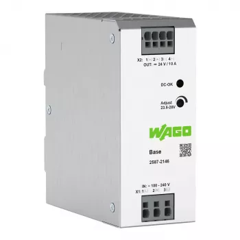 WAGO 2587-2146 primair geschakelde voeding Basis 1-fasig 24V 10A 240W DIN-rail