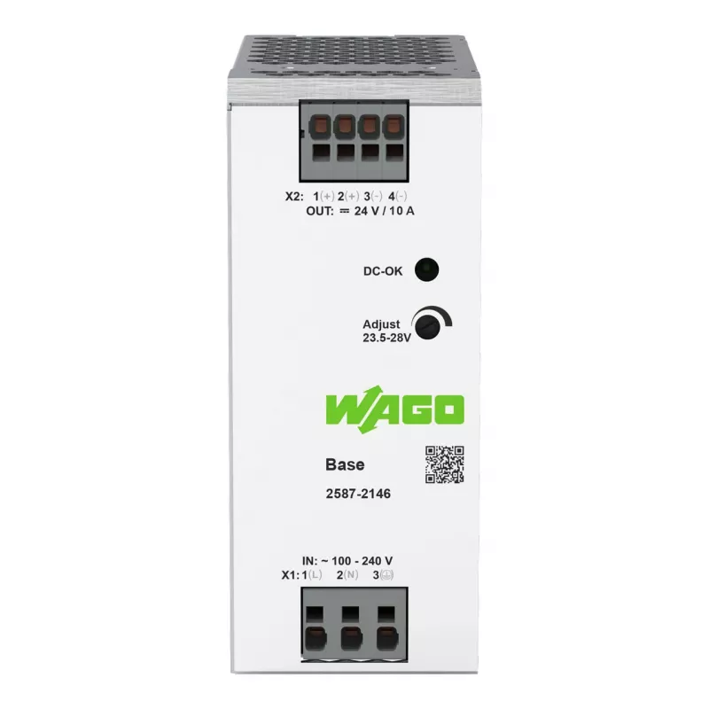 WAGO 2587-2146 primair geschakelde voeding Basis 1-fasig 24V 10A 240W DIN-rail