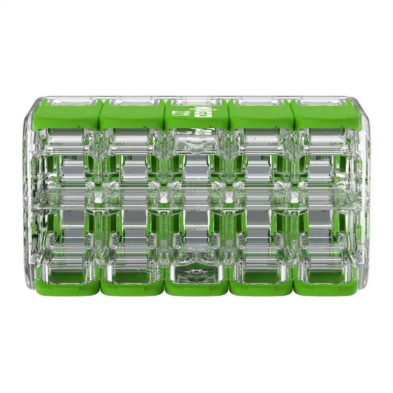 WAGO 221-430 COMPACT 2-aderige verbinder, 0,2-4 mm², 15 stuks, Green Range