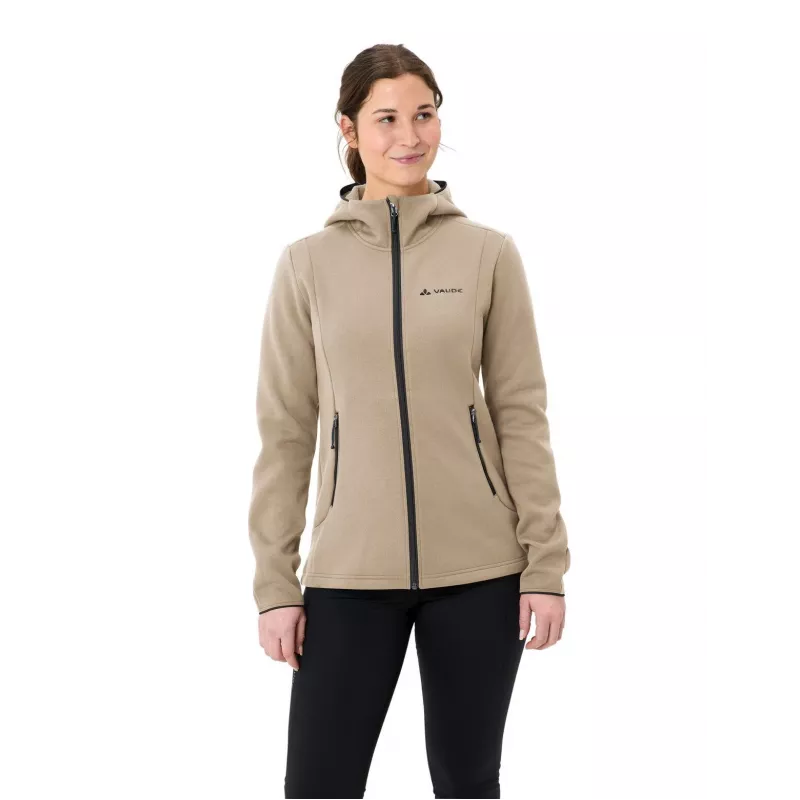 Vaude Idris Fleece Hoody dames Linen maat M