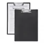 FolderSys A4 klembord zwart hardboard met metaalklem