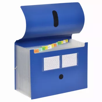 FolderSys uitbreidingsmap 12 vakken blauw