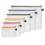 FolderSys 6-delige documentenhoezenset met ritssluiting - A6, B6, A5, B5, A4, B4 - transparant