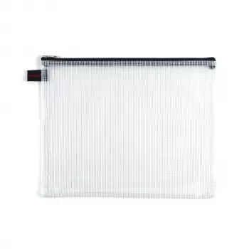 Foldersys B5 ritssluitingstas transparant