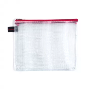 Foldersys B6 ritssluitingstas transparant PVC documententas