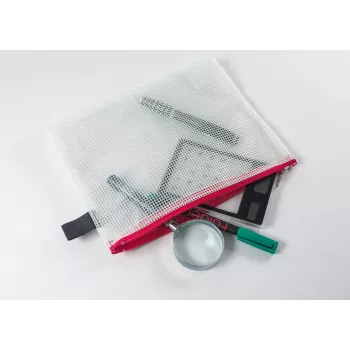 Foldersys B6 ritssluitingstas transparant PVC documententas