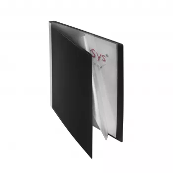 FolderSys display book A4 zwart met 20 hoezen