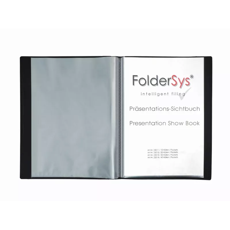 FolderSys display book A4 zwart met 10 hoezen