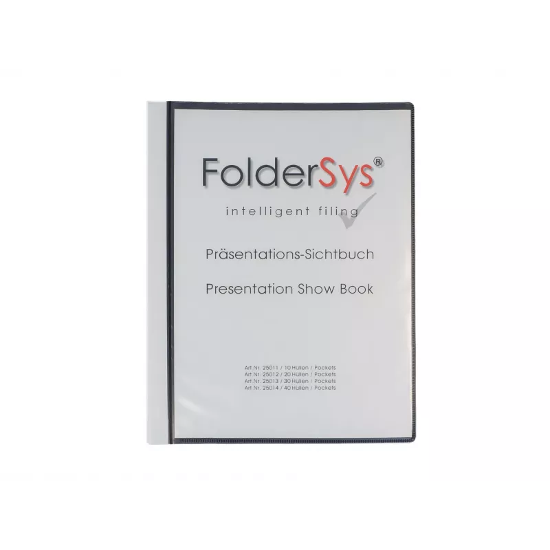 FolderSys display book A4 zwart 20 vakken