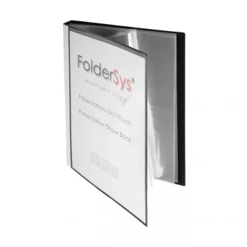 FolderSys display book A4 zwart met 30 vakken