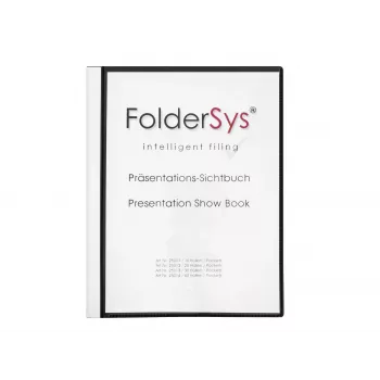 Foldersys display book A4 zwart 40 hoezen