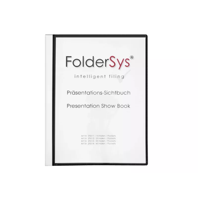 Foldersys display book A4 zwart 40 hoezen