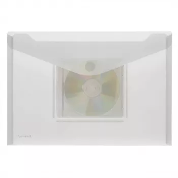 FolderSys A4 insteekhoes liggend met CD/jewelcase-vak, transparant, 10 stuks