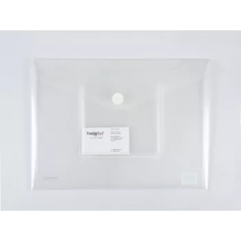 FolderSys A4 insteekhoes liggend met CD/jewelcase-vak, transparant, 10 stuks