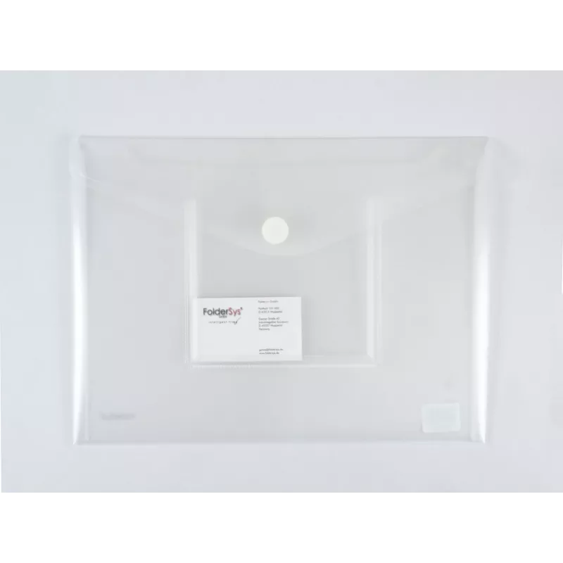 FolderSys A4 insteekhoes liggend met CD/jewelcase-vak, transparant, 10 stuks