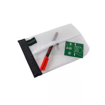 FolderSys SnapBag DIN A6 helder transparante PVC-vrije documententas met zwarte naad