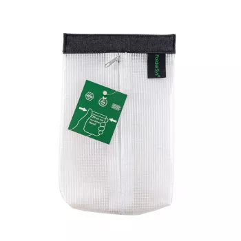FolderSys SnapBag DIN A6 helder transparante PVC-vrije documententas met zwarte naad