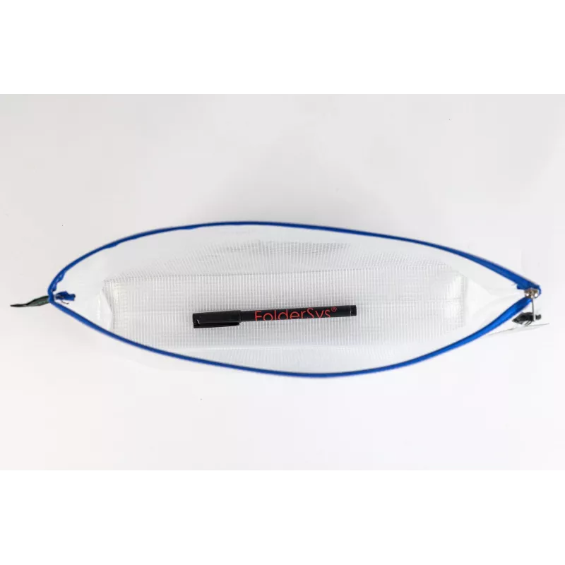 Foldersys documentenzak met ritssluiting A4 transparant/blauw 0,28 mm 1 st.