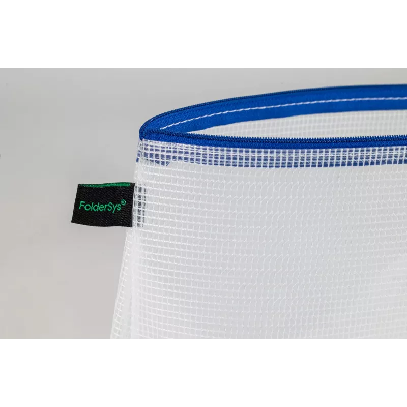 Foldersys documentenzak met ritssluiting A4 transparant/blauw 0,28 mm 1 st.