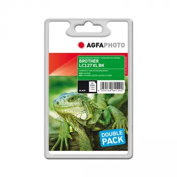 AGFAPHOTO APB127BDUOD compatibele zwarte inktcartridge 2-pack voor Brother MFC-J4510DW