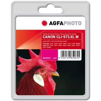 AgfaPhoto 11 ml magenta compatibele inktcartridge (vervanging voor Canon CLI-571MXL)