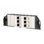 MetzConnect E-DAT subway 6x8(8) GB3 lege data-aansluiteenheid - Cat6 - 6x RJ45 - parelwit - zonder modules (1309360601-E)