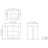 METZ CONNECT E-DAT modulaire behuizing met 12 poorten, lichtgrijs (RAL 7035), IP20, leeg