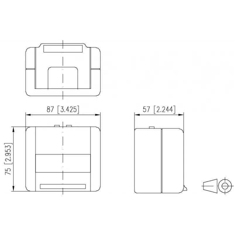 METZ CONNECT E-DAT modulaire behuizing met 12 poorten, lichtgrijs (RAL 7035), IP20, leeg