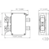 METZ CONNECT E-DAT Industry IP67 V5 2-poorts opbouw-netwerkaansluiting, aluminium, grijs (1401060320ME)
