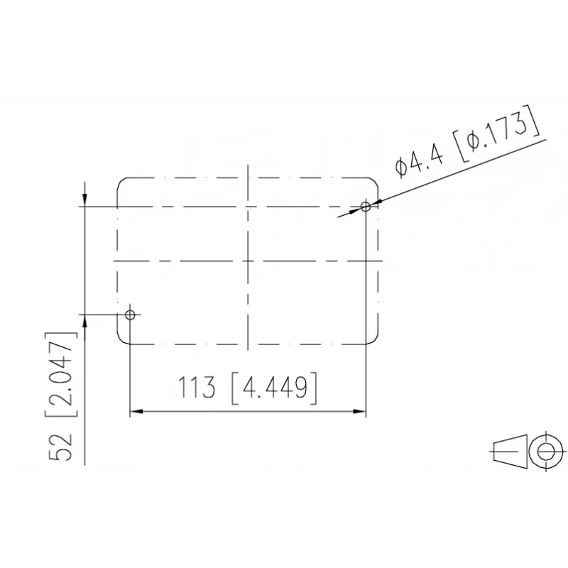 METZ CONNECT 1401010620ME industriële Ethernet-aansluitdoos, grijs, metaal, IP67, 124x78x57 mm