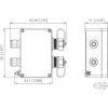METZ CONNECT 1401010620ME industriële Ethernet-aansluitdoos, grijs, metaal, IP67, 124x78x57 mm