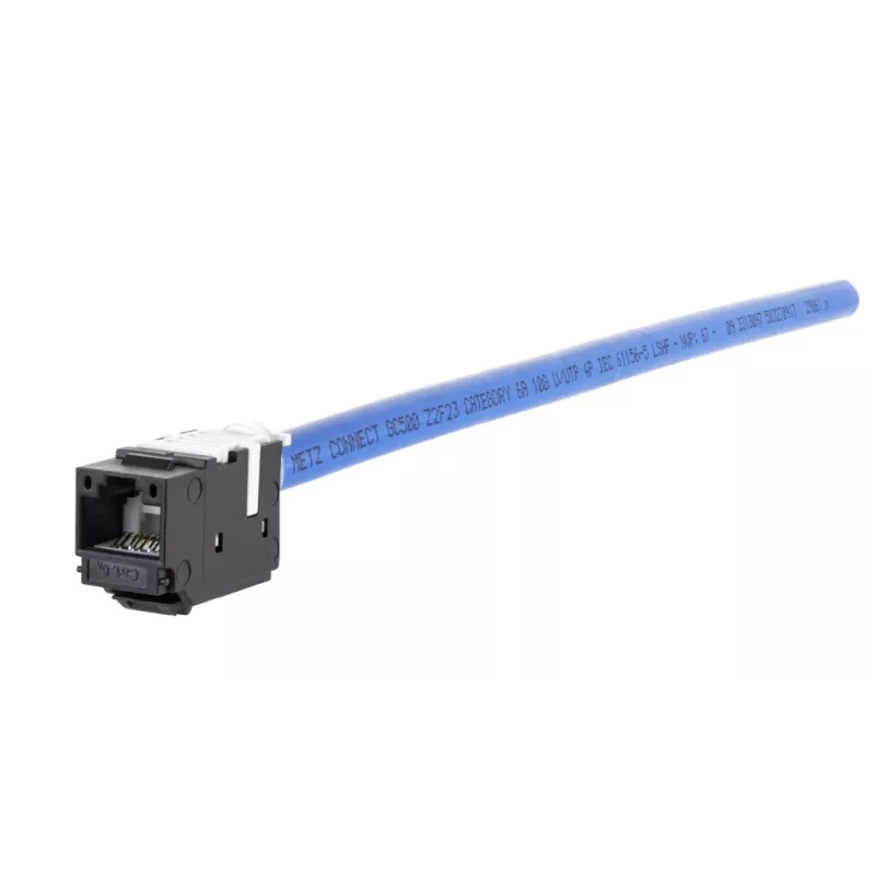 METZ CONNECT 130A10-29-I-B1 plat zwart RJ45-bus Cat6A afgeschermd Keystone-module
