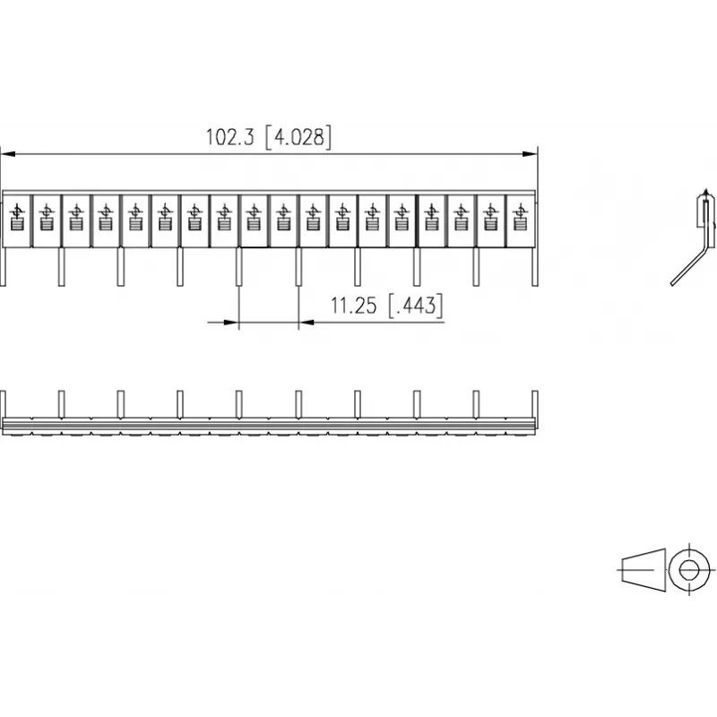 METZ CONNECT 850349-02 scheidingsklemblok - 1-polig, schroefaansluiting, DIN-rail, zwart, IP20
