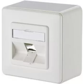 METZ CONNECT BTR 130B10D10002-E 1-poorts opbouw netwerkaansluitdoos, leeg, reinwit, 85x85x43mm