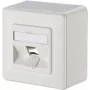 METZ CONNECT BTR 130B10D10002-E 1-poorts opbouw netwerkaansluitdoos, leeg, reinwit, 85x85x43mm